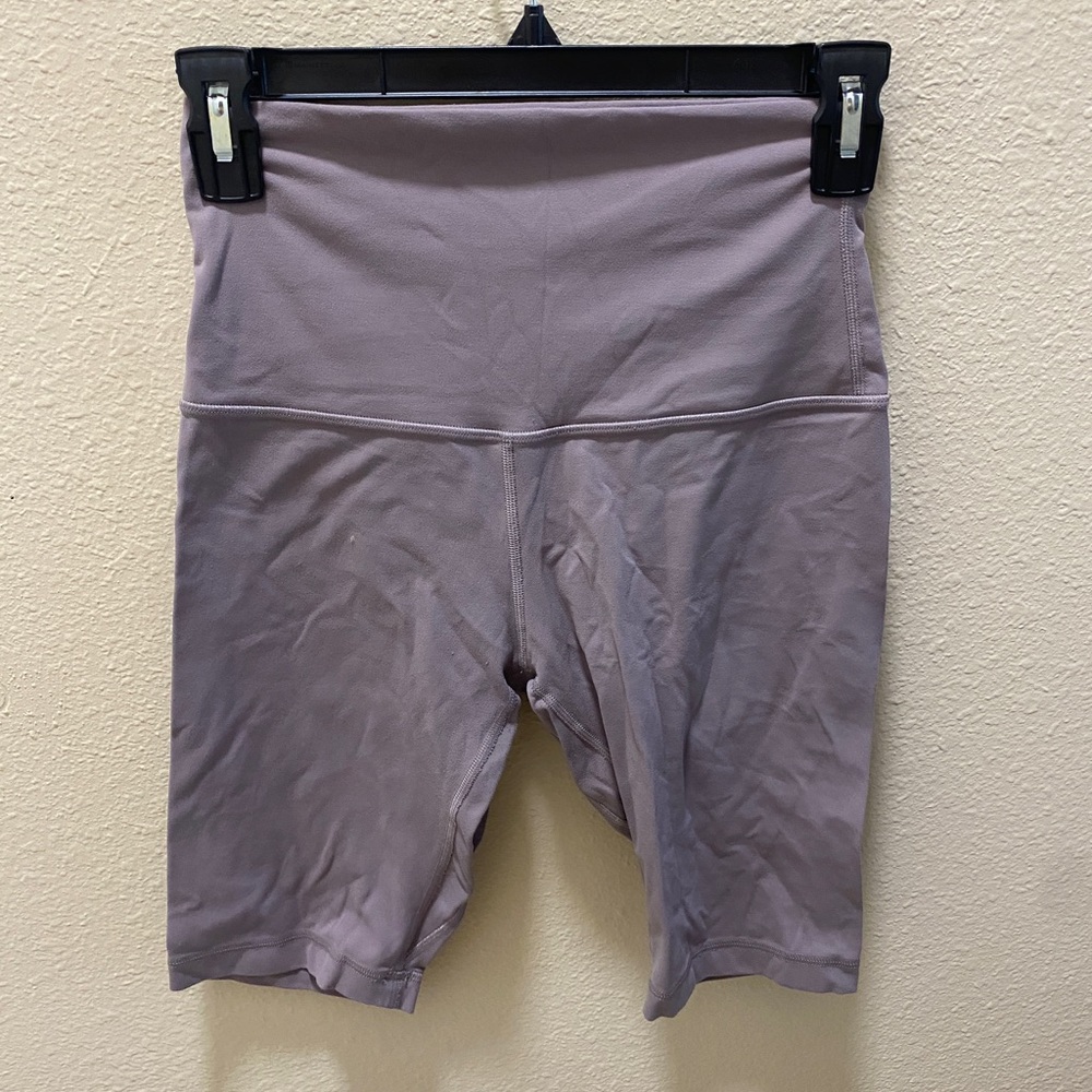 Lululemon Purple Align Biker Shorts 10 inch inseam Size 6